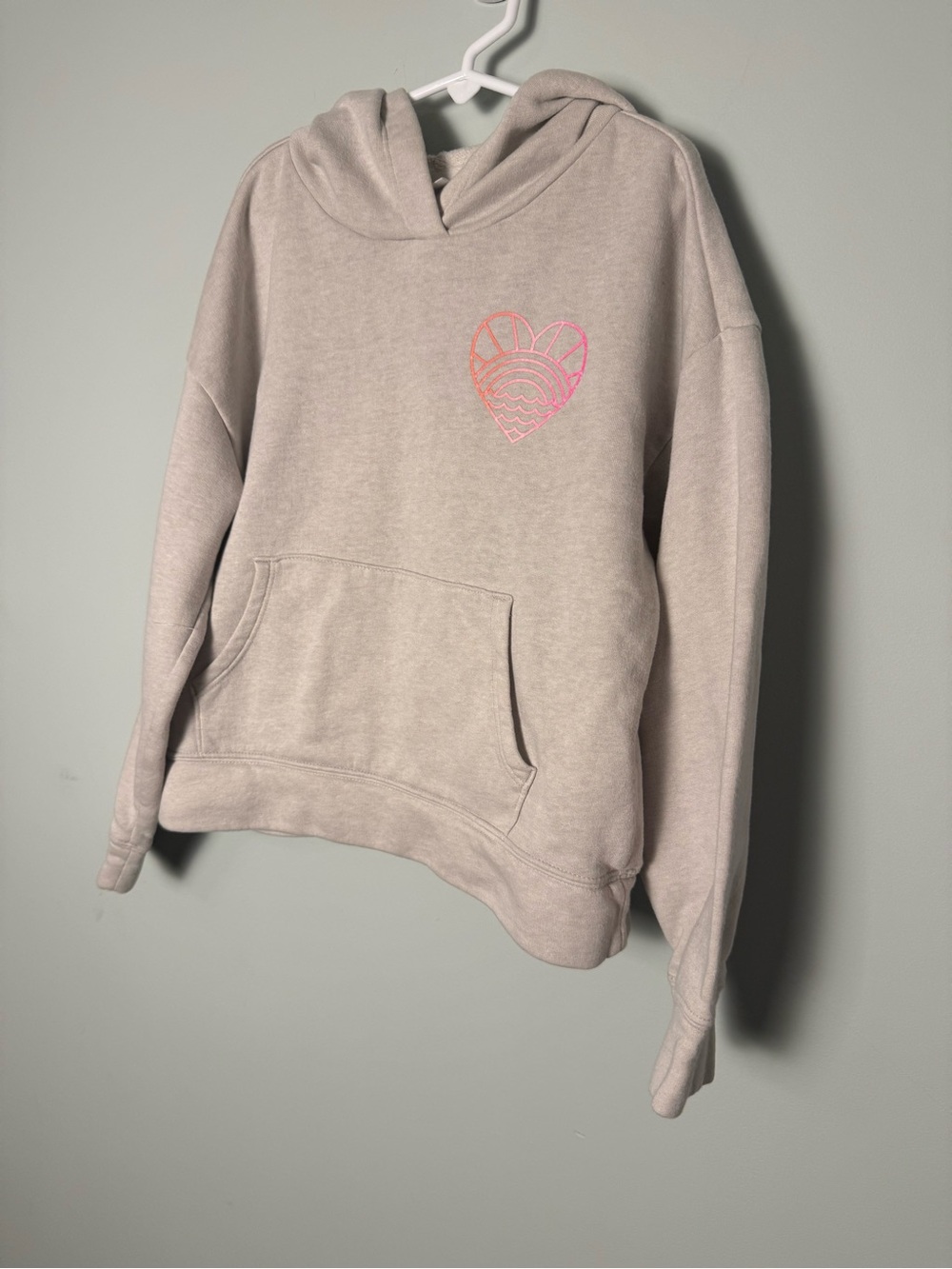 Girls Old Navy Hoodie with Pink Heart Graphic Size 8